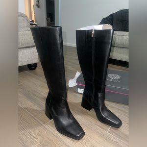 Black knee high boots , new Vince Camuto. Black